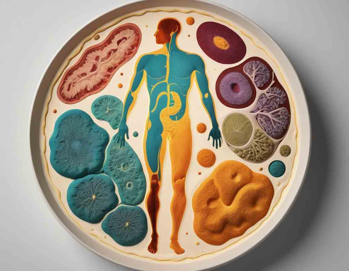 Microbial changes in mid-40s and early 60s